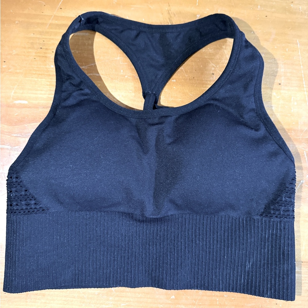 Black Halara Racerback Sports Bra